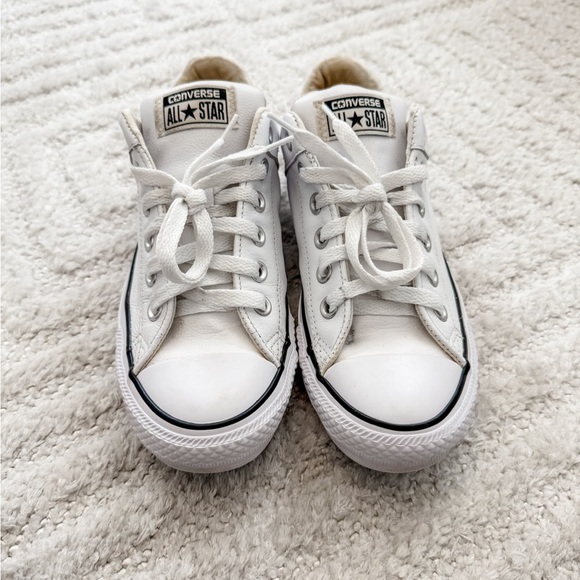 Converse Shoes - Converse Unisex White Leather Sneaker - M Size 5 W Size 7